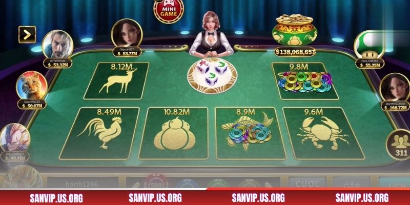 Đặc điểm chính giới thiệu về game Xóc Đĩa SANVIP