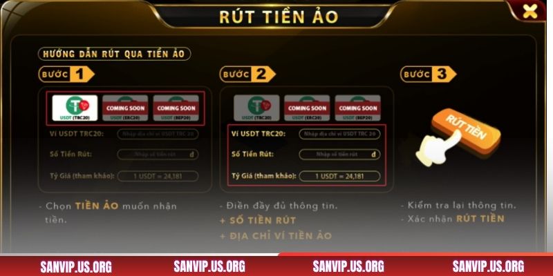 Tìm hiểu về quy trình rút tiền SANVIP